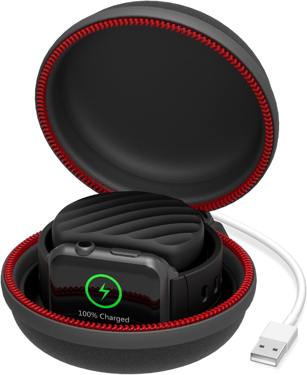 HALLEAST Apple Watch Charging Holder Dock, iWatch Charger Stand Case Waterproof Travel Storage Box Compatible for Apple Watch Series 5, Series 4, Series 3, Serie 2, Series 1