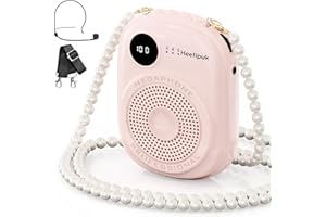 heetipuk Voice Amplifier Microphone Headset,Portable Voice Amplifier,PA Systems for Teachers,Training,Shopper Guide,Tour Guide, Supports TF Card