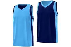 KXK Blank Youth Reversible Basketball Jersey,Sports Athletic Practice Basketball Shirt Clothing for Boys Girls