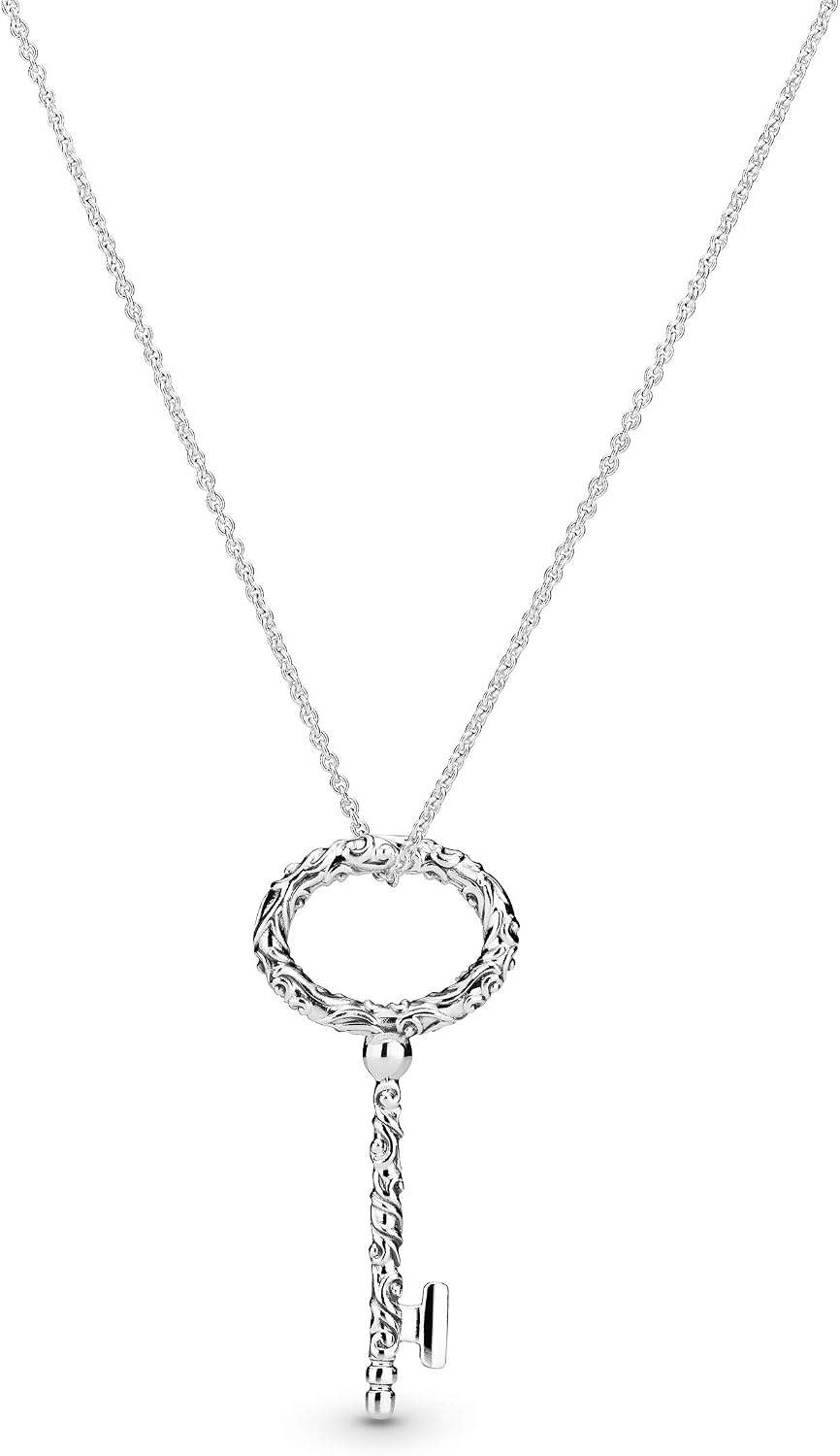 Pandora Long Silver Necklace Online, 58 