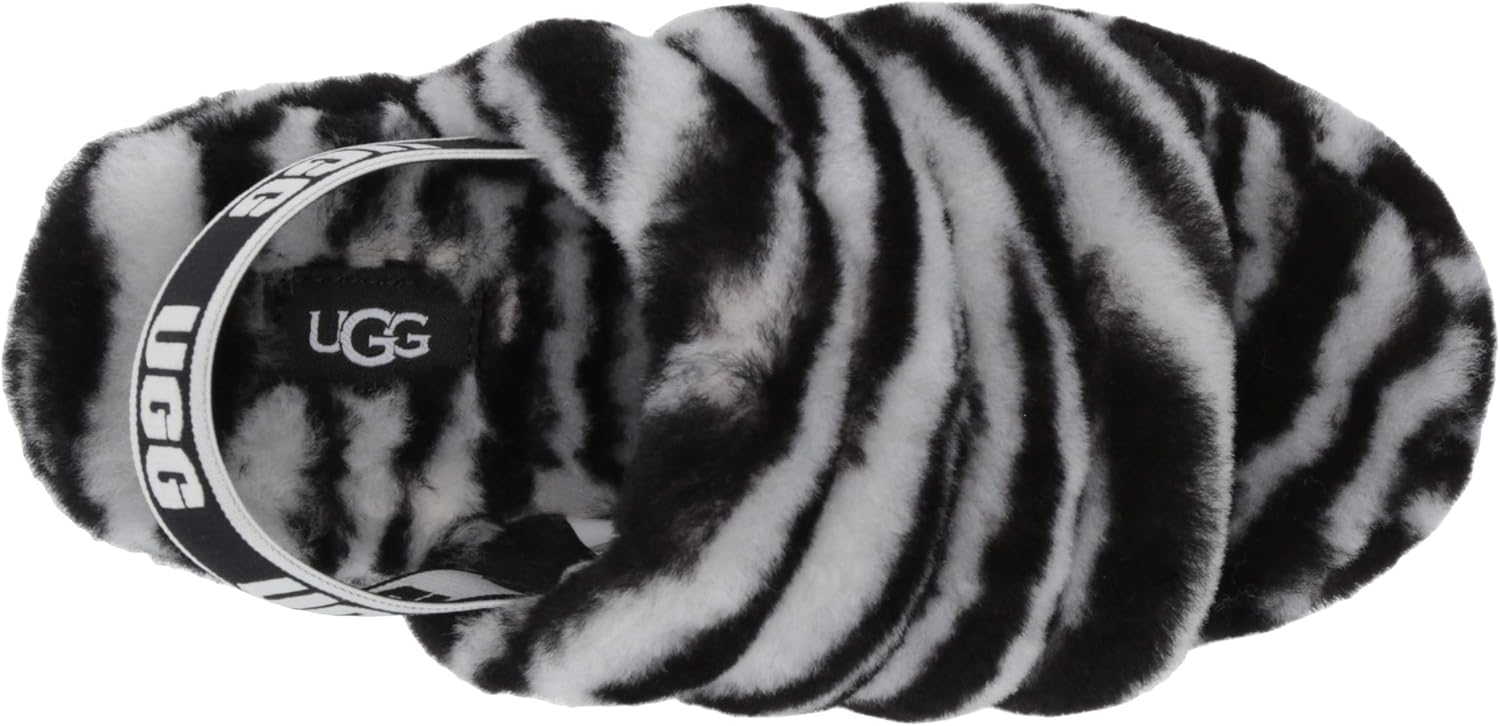  | UGG Unisex-Child K Fluff Yeah Slide Zebra Slipper | Slippers