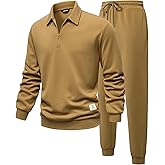 JMIERR Men's Track Suits 2 Piece Outfits Quarter Zipper Polo Shirt Tracksuit & Joggers Sweatpants Sweatsuit Sets