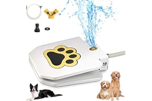 ZALBYUY Dog Water Fountain Outdoor, Dog Sprinkler, Paw Activated Drinking, Dog Water Fountain with Hose, Equipped with Interactive Claw Foot Valve, Pure Copper Valve Core, Easy to Train