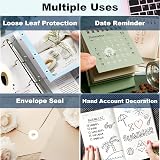 Rowwait 250 Pcs Hole Reinforcement Labels Transparent 6mm Inner 15mm Outer view 7