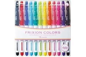 Pilot Frixion Colors Erasable Marker - 12 Color set /Value set Which Attached the Eraser Only for Friction