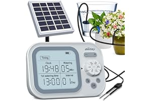 BEDAY Solar Automatic Drip Irrigation System Houseplant Auto Self Watering Device Waterer for 15 Potted Plants Outdoor Indoor Garden Balcony Vacation While Away