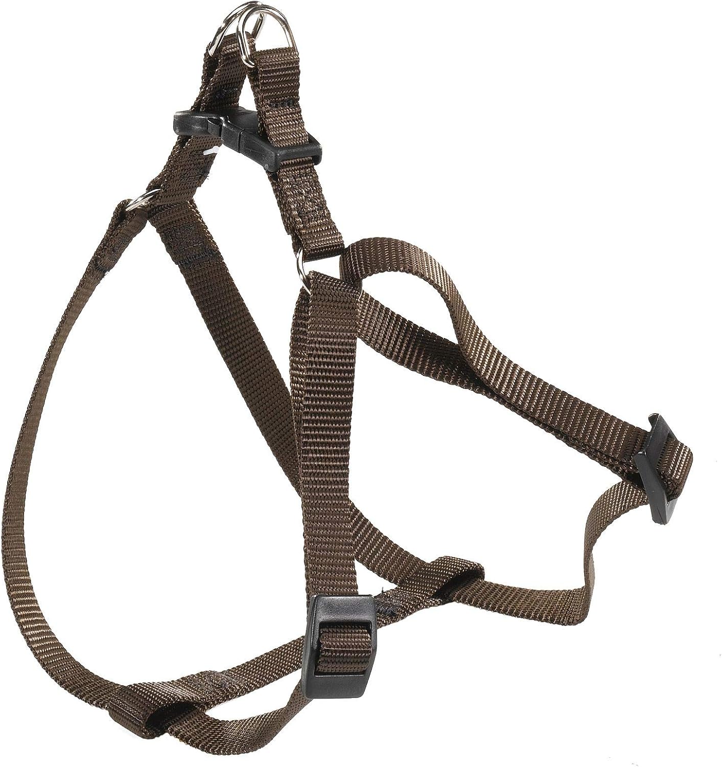 Ferplast Dog Harness Large Size EASY XL, Adjustable Dog Harness, Easy to Wear, 63-94 cm. Brown