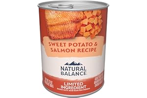 Natural Balance Limited Ingredient Adult Grain-Free Wet Canned Dog Food, Sweet Potato & Salmon Recipe, 13 Ounce (Pack of 12)