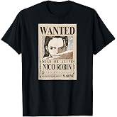 One Piece Anime Nico Robin Wanted Poster T-Shirt