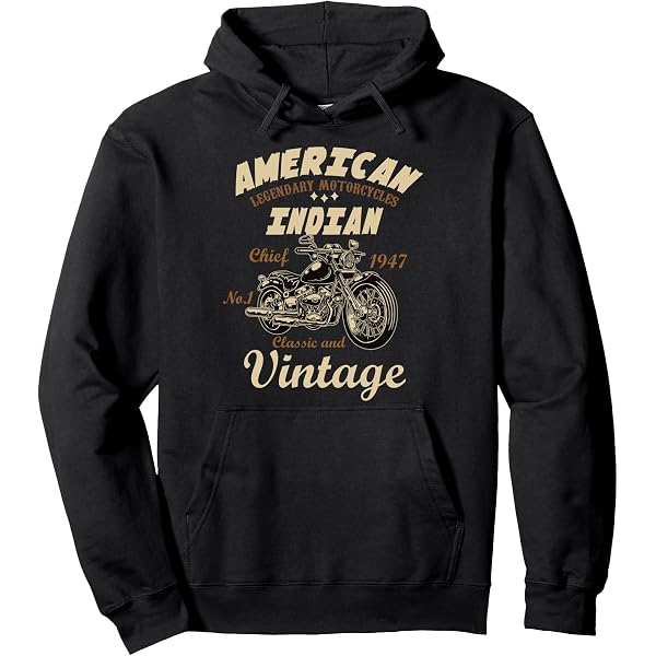 Sweatshirt Noir V Twin Biker - Motif Moto Ancienne, Unisexe, Coton/polyester