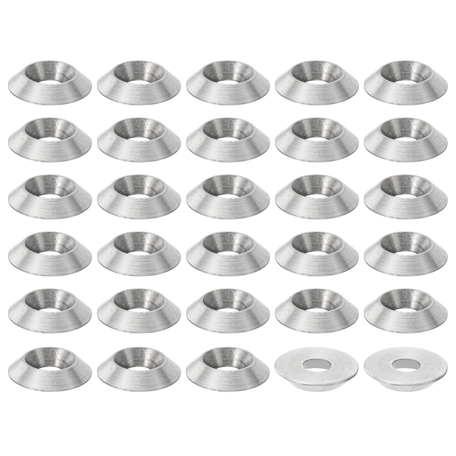 PATIKIL M3 Finish Countersunk Washer, 30pcs 10mm Dia. 2mm Tall Solid 304 Stainless Steel CNC Finish Cup Washer Screw Head Gasket for Industrial Construction — image 1