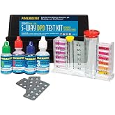 Poolmaster 22272 5-Way Test Kit with DPD Tablets and Case - Premier Collection, Small, Neutral