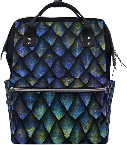 Dragon Echelle Geometrique Motif Couches Sac A Dos Personnalise Sac A Dos Pour Maman Fille Femmes Ecole Voyage Randonnee Sac D Ordinateur Portable Sac Bebe Amazon Fr Bebes Puericulture