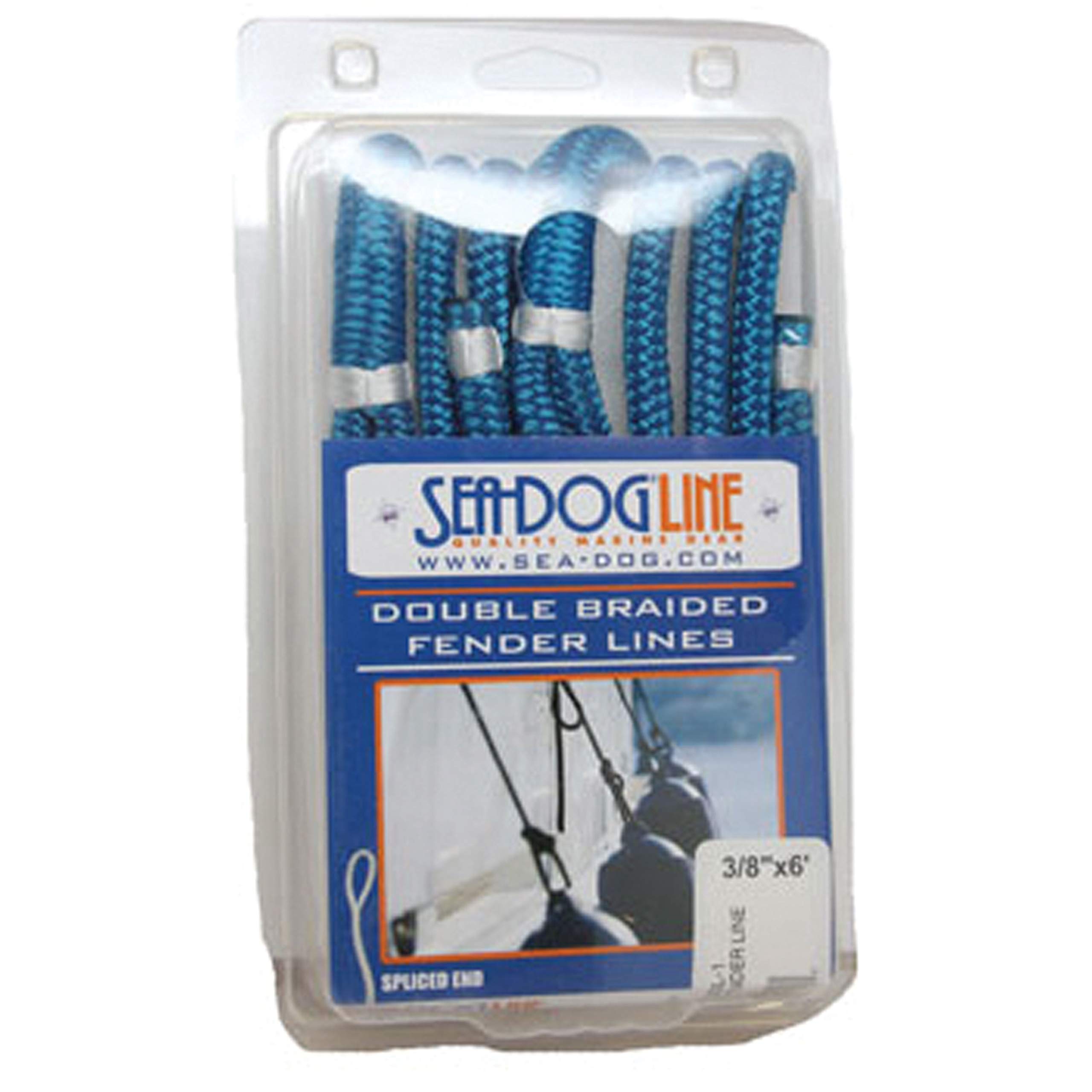 Sea Dog 302106006WH-1 Double Braided Fender Line, 1/4" / White