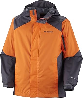 columbia orange rain jacket