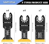 Meff-Mluk Titanium Oscillating Saw Blades 15Pcs Universal Multi Tool Kit view 2