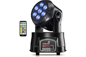 BETOPPER Moving Head Dj Lights,7 x 8W RGBW Stage Lighting Mini Moving Head, DJ Lights Sound Activated, Mini Moving Heads Wash