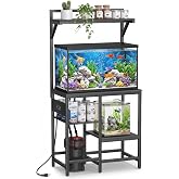 Rymeera 29 Gallon Fish Tank Stand for Standard &amp; Breeder Tanks | Fits 20 &amp; 29 Gal Long, Tall &amp; Breeder Tanks for Aquarium, Reptile Terrarium &amp; Turtle Tank, Top Shelf, 30.7"L x 15.3"W, Black