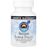 Source Naturals Swedish Flower Pollen Extract Supplement, Supports Prostate Function and Healthy Urine Flow - 45 Tablets