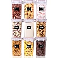 DEARBAG Contenitori Ermetici Per Alimenti 6,5L, Scatola Conservazione Cucina Set 2 Pcs, Senza BPA Contenitori Plastica Con Coperchio, Etichette e Cucchiaio per Cereali Farina Zucchero Pasta Muesli
