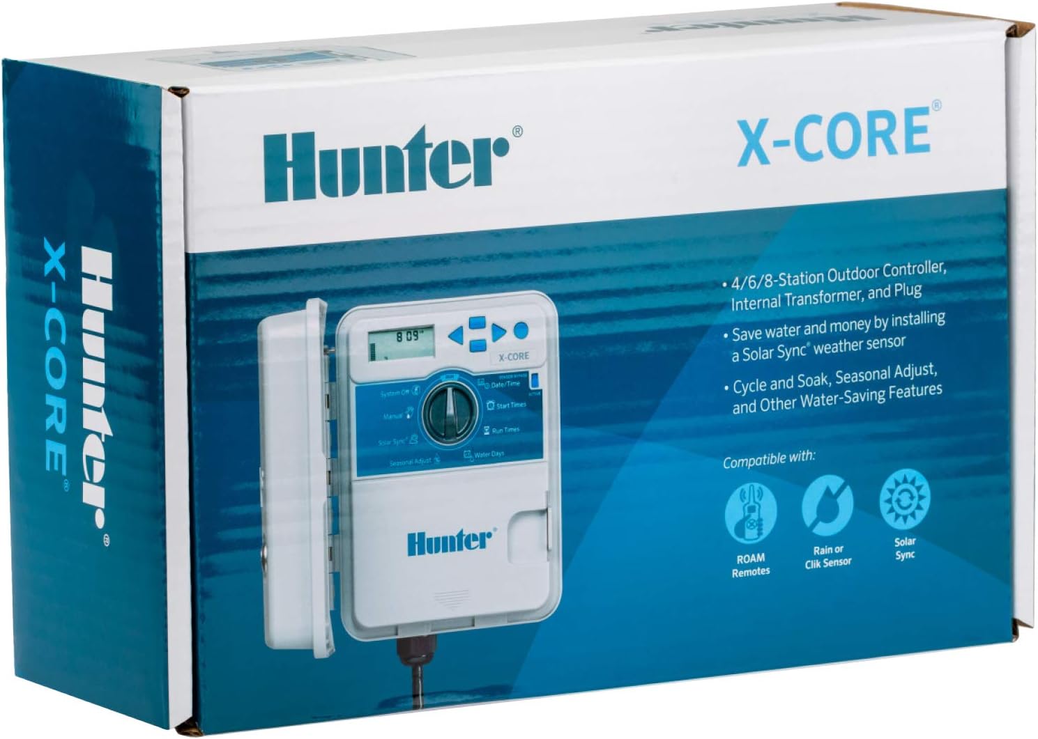Hunter Sprinkler XC400 X-Core 4-Station Outdoor Irrigation Controller, Small : Watering Timers : Garden & Outdoor