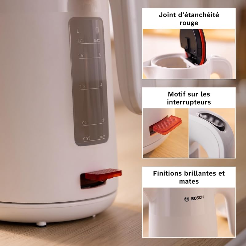 Bosch TWK2M161 MyMoment - Bouilloire électrique, Triple sécurité