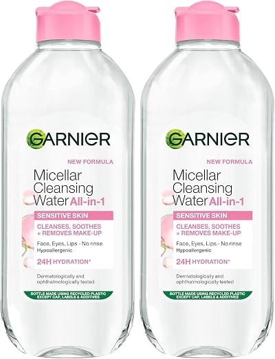 Garnier Micellar Cleansing Water 400ml Fragrance Free Pack of 2