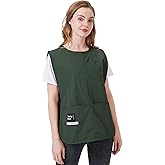 Nanxson Waterproof Cobbler Apron for Women with Pockets Barber Smock Buckle Design Hair Stylist Apron for Kitchen Garden Men