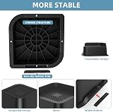 USION Bed Risers 6 Inch Heavy Duty L Shaped Up to 5000-6000 Lbs 4pcs Black view 3