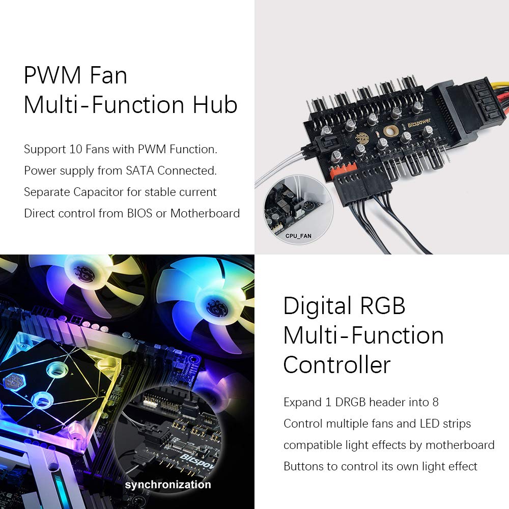 Mua Notos 120mm Case Fan, DRGB Computer Fan PWM PC Cooling Fan LED High ...