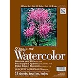 Strathmore 400 Series Watercolor Block, Cold Press, 9"x12" Bound (4 sides), 15 Sheets/Block