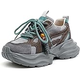 Drikler Women's Women Chunky Platform Running Shoes Breathable Lightweight Walking Sneakers Comfortable Casual Tennis Dad Shoes