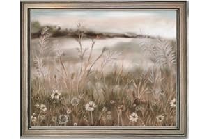 EVERLANDS ART Framed Vintage Wall Art Landscape Retro Canvas Art Decor for Bedroom Living Room Nature Farmhouse Classical Paintings Modern Flower Picture Bathroom Wall Decor