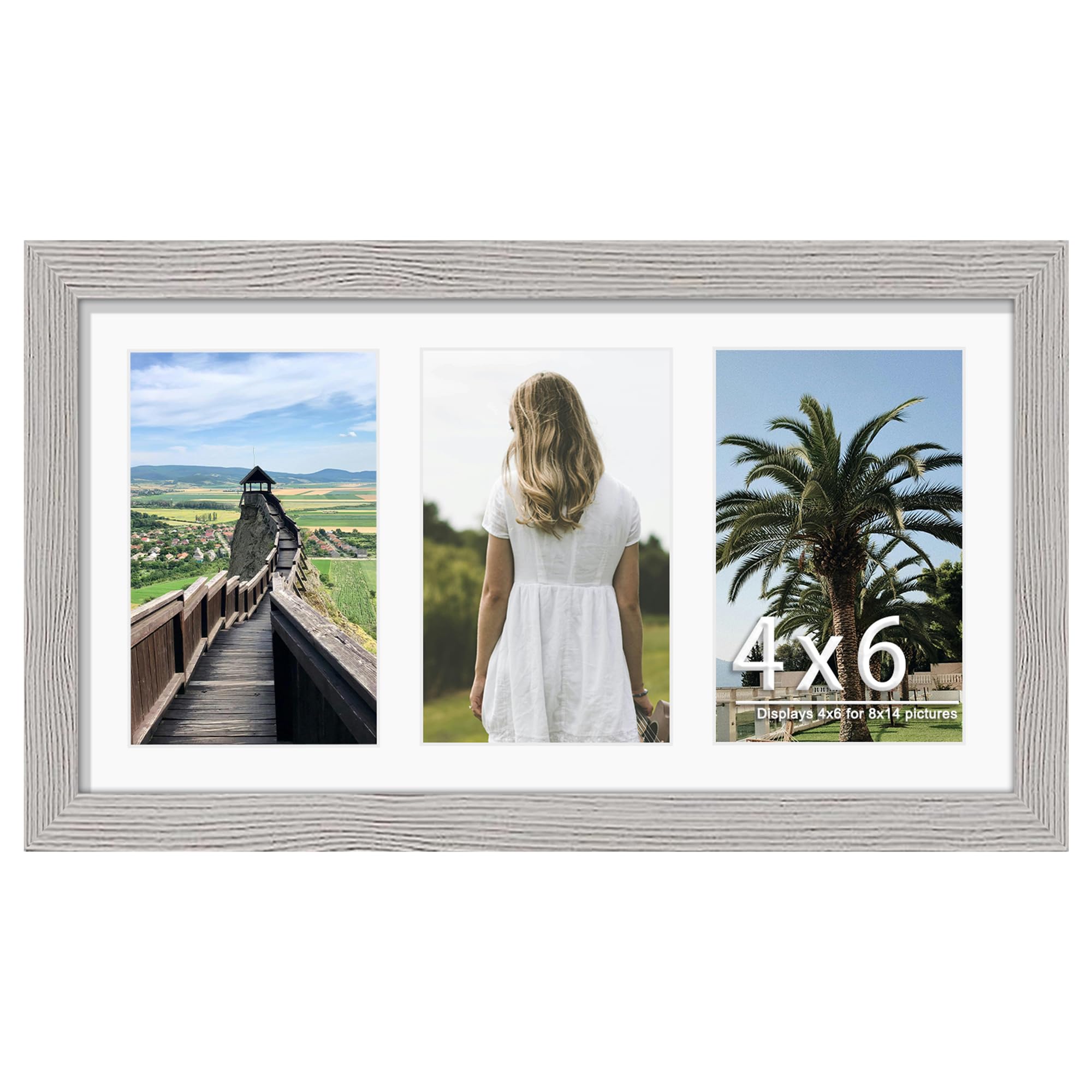 DUENPY 8x14 Collage Picture Frame 4x6 Collage