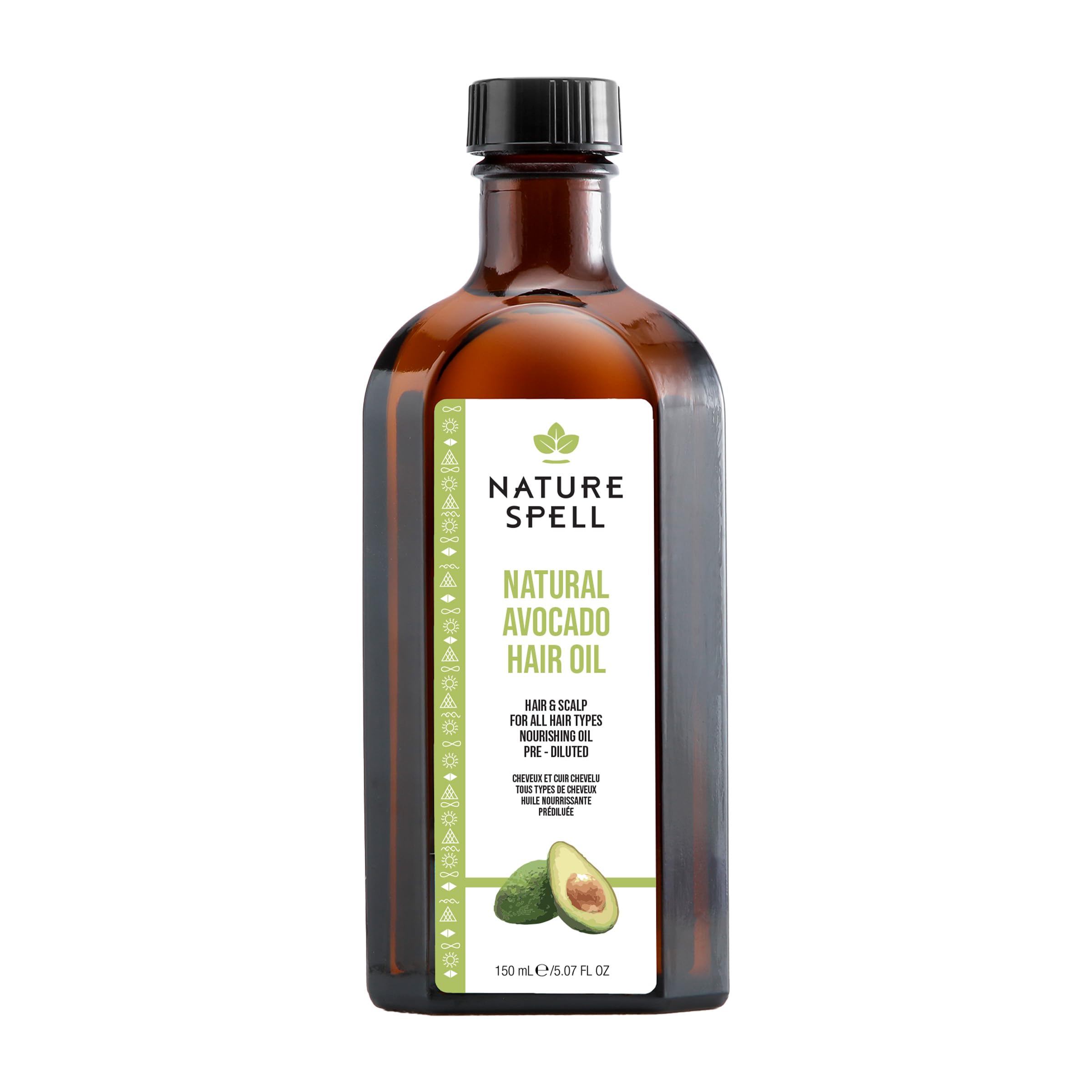 Nature Spell Avocado Oil for Hair & Scalp, Pre-Diluted Conditioning Oil to Nourish and Protect Roots and Strands, For All Hair Types, Vegan, 150ml