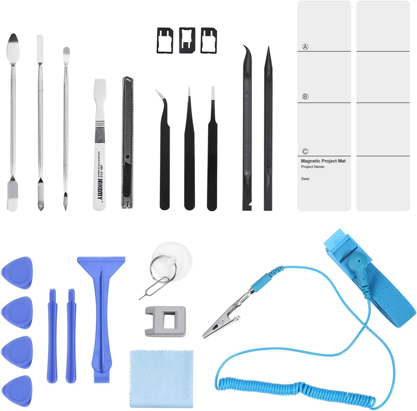 ORIA Precision Screwdriver Set, 86 in 1 Magnetic Repair Tool Kit, Screwdriver Kit with Portable Bag for Game Console, Tablet, PC, Macbook and Other Electronics, Blue - - 