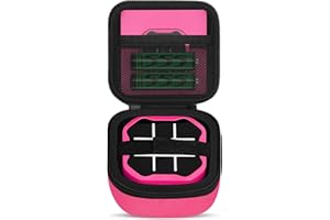 Roseliya Case Compatible wtih Giiker Tic Tac Toe Bolt Game - Durable Travel Bag for Giiker Infinite Tic Tac Toe Electronic 3-in-1 Puzzle Console and Accessories- Pink
