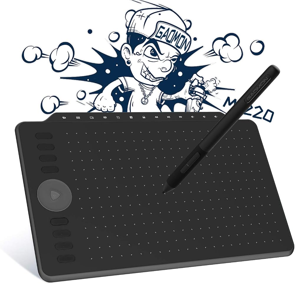 GAOMON M1220 12 Inch Drawing Tablet 8192 Pen 13 Multimedia Keys 8 Shortcut Keys