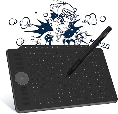 GAOMON M1220 12 Inch Drawing Tablet 8192 Pen 13 Multimedia Keys 8 Shortcut Keys
