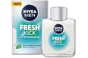 NIVEA MEN FRESH KICK After Shave Balm Refreshing After Shave Lotion, Men's Skin Care, After Shave Balm with Mint and Cactus Water (3.38 FL OZ)