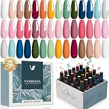 VANREESA 21 Colours Gel Nail Polish Set with Base Top Coat Kit 24Pcs