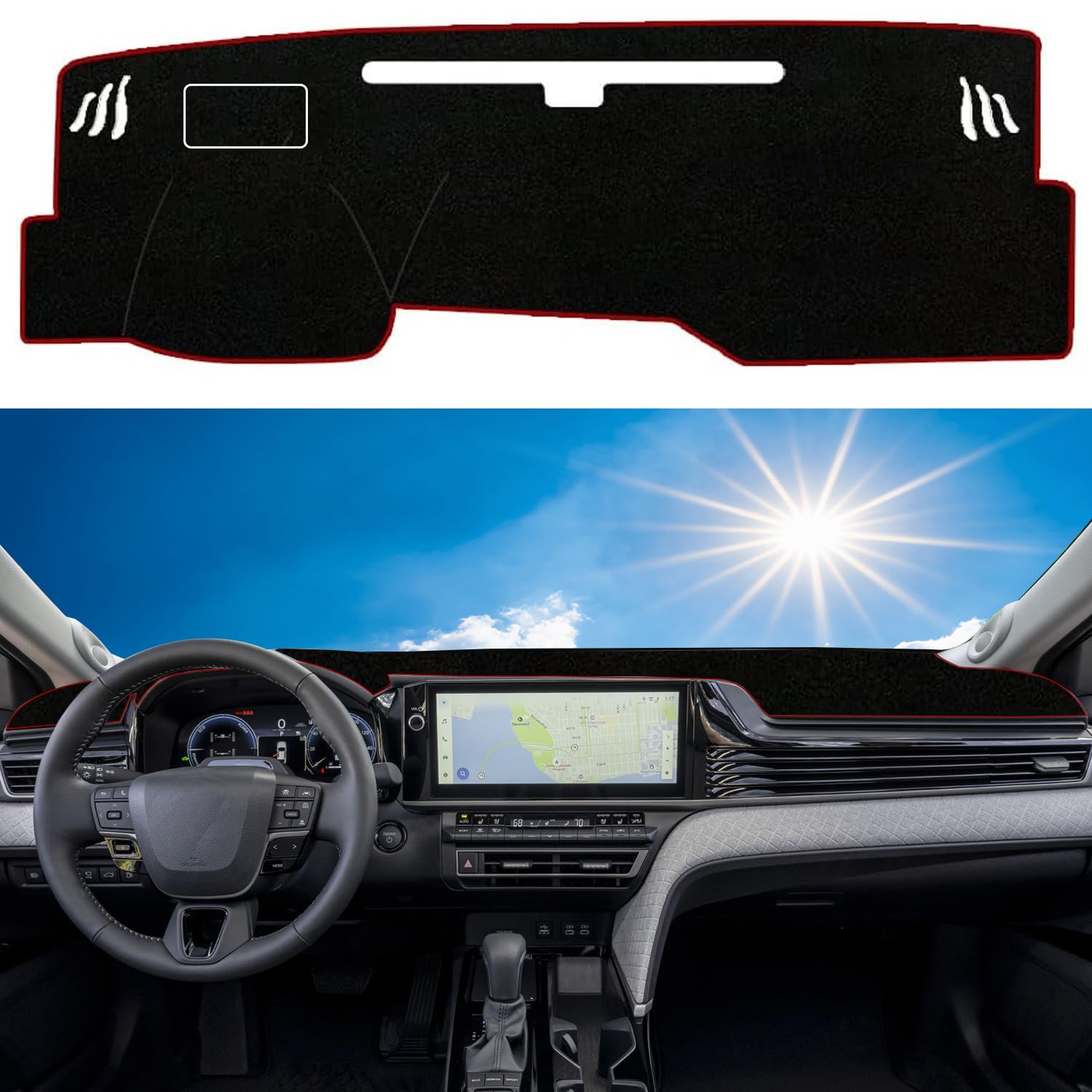 RZS Dash Cover Mat For 1987-1991 Toyota Camry – Polyester Carpet, Fits Front Dashboard (USA Made, Lifetime Warranty)