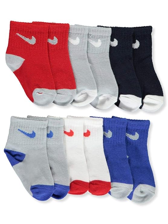Buy Nike Unisex Baby 6Pack Lightweight Ankle Socks university red