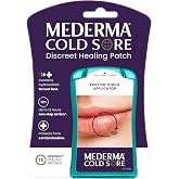 Mederma Cold Sore Discreet Patch, Hydrocolloid Gel, 15 Patches | Relieves Redness and Swelling, Conceals and Protects Cold Sores, 12 Hour Protection, Translucent Design