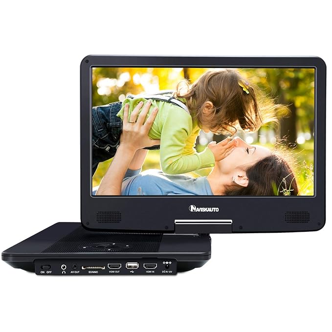 NAVISKAUTO 14' Tragbarer DVD Player Blu-ray 1920 * 1080 Full HD 1080P Video Auto Fernseher Kopfstütze Monitor mit HDMI Anschl