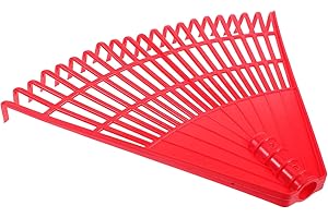 VILLCASE Plastic Leaf Rake Lightweight 21-Tine Garden Tool for Lawn Grass and Moss Removal in Yard