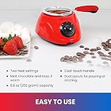 Koolatron Total Chef Chocolate Melting Pot 8.8 oz Fondue Set Red view 3