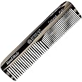 Kent OT 4.5 Inch Small Graphite Double Tooth Hair Pocket Comb, Fine/Wide Tooth Comb For Grooming Styling Hair, Beard and Must