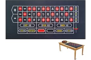 Luckin Sports 72 X 36 inch Professional Casino Roulette and Craps Tabletop Felt Layout, Up to 10 Players. 100% Fabric, Waterproof and Stain Resistant, Washable and Ironable. (Grey(Roulette))