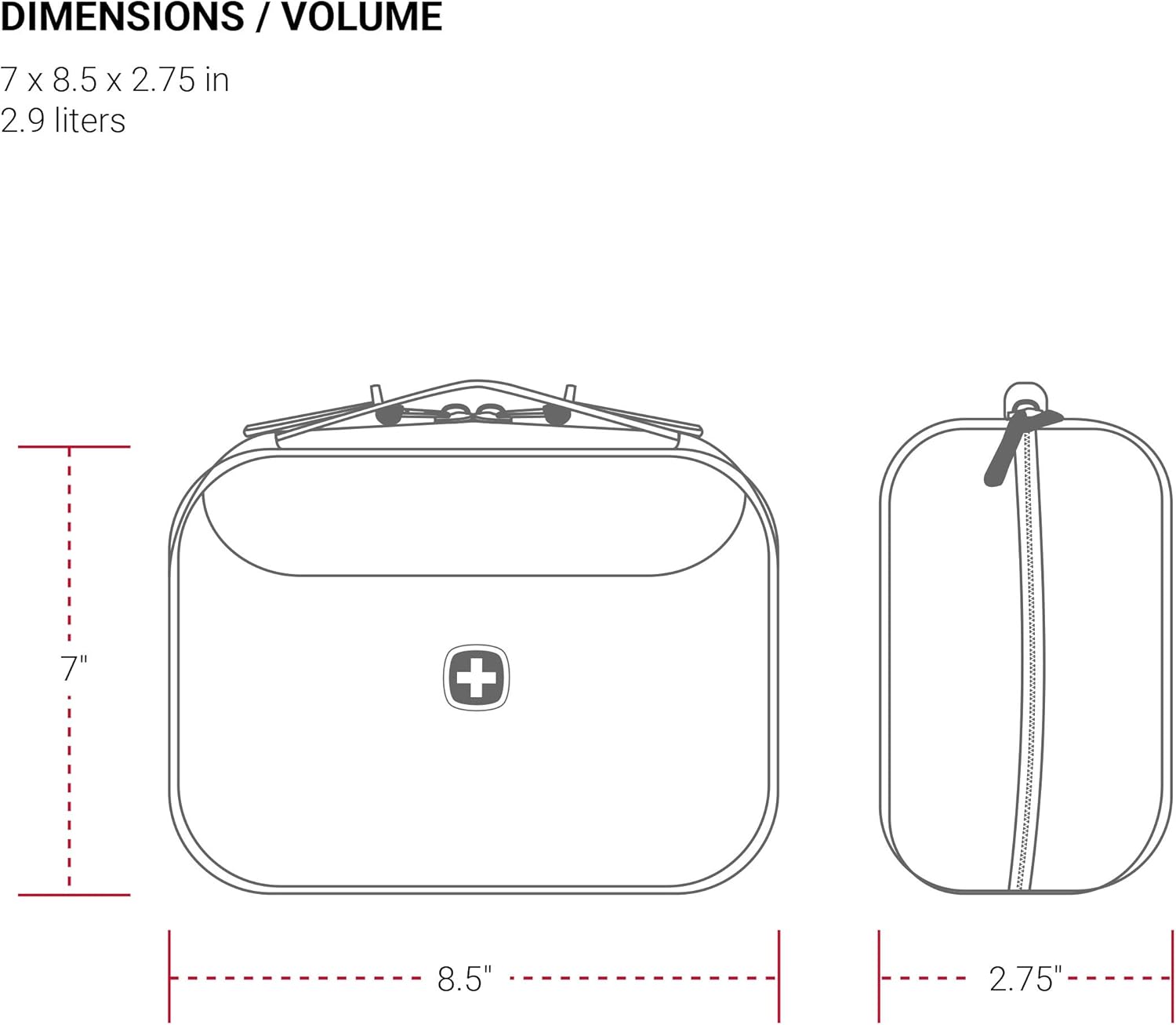 SWISSGEAR Toiletry Bag and Cord Organizer | Travel Tech Wire Case | Water Resistant | Zipper Closure – Navy